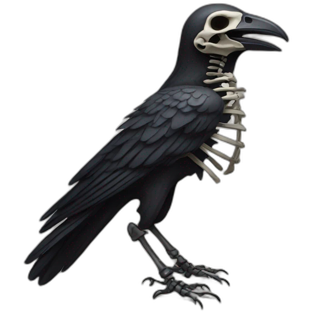 Crow skeleton  emoji