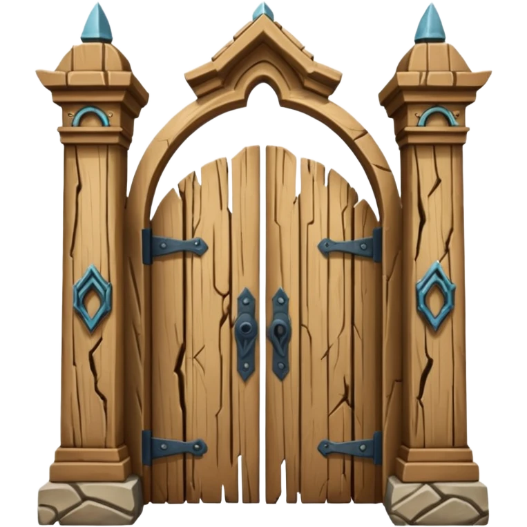 Cracked Temple Gate wood emoji
