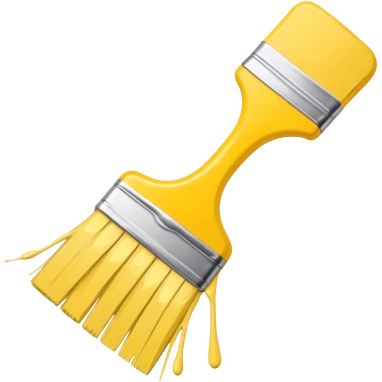 yellow brush with yellow painting emoji