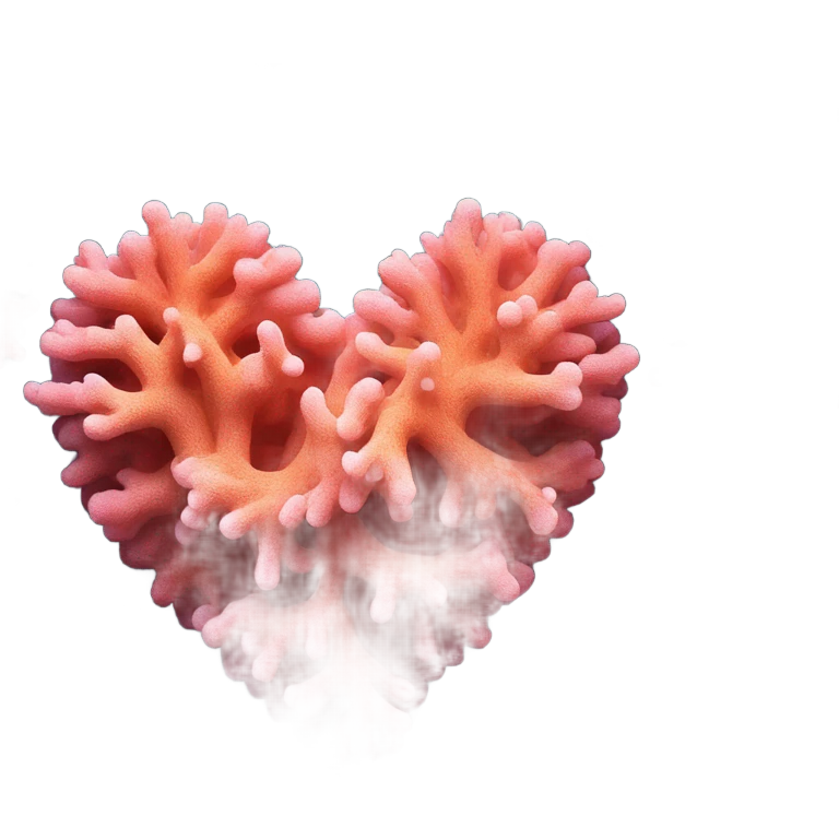 Coral heart emoji
