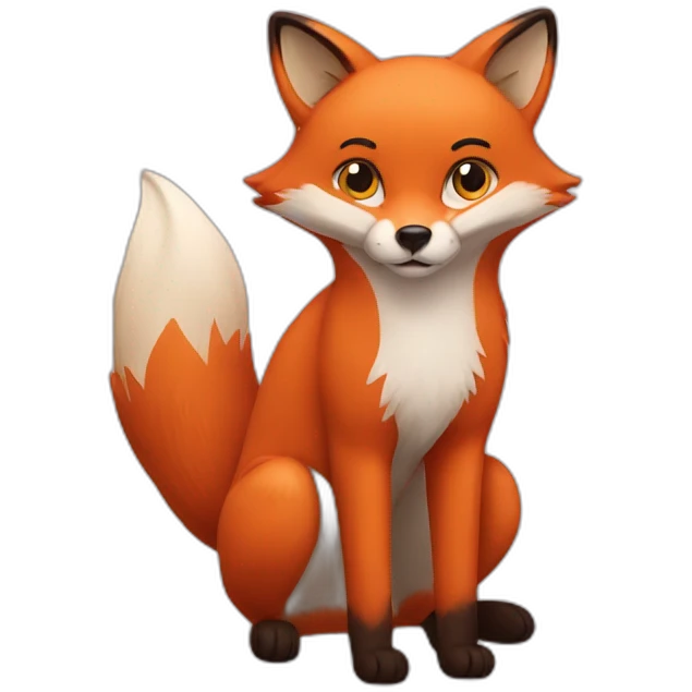 Fox with cat emoji