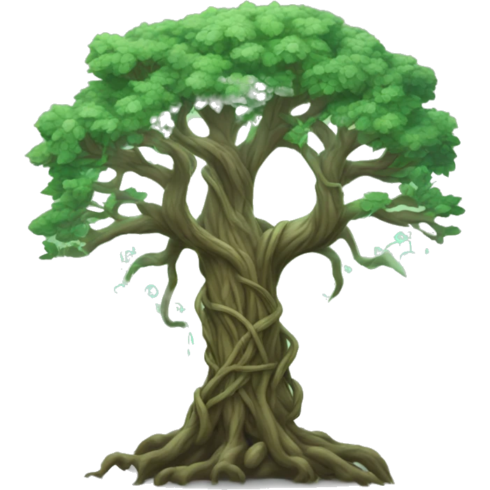 Mystical tree with wiry branches  emoji