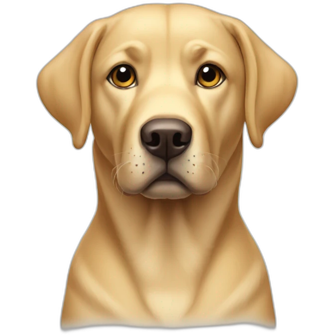 labrador looking very smart emoji