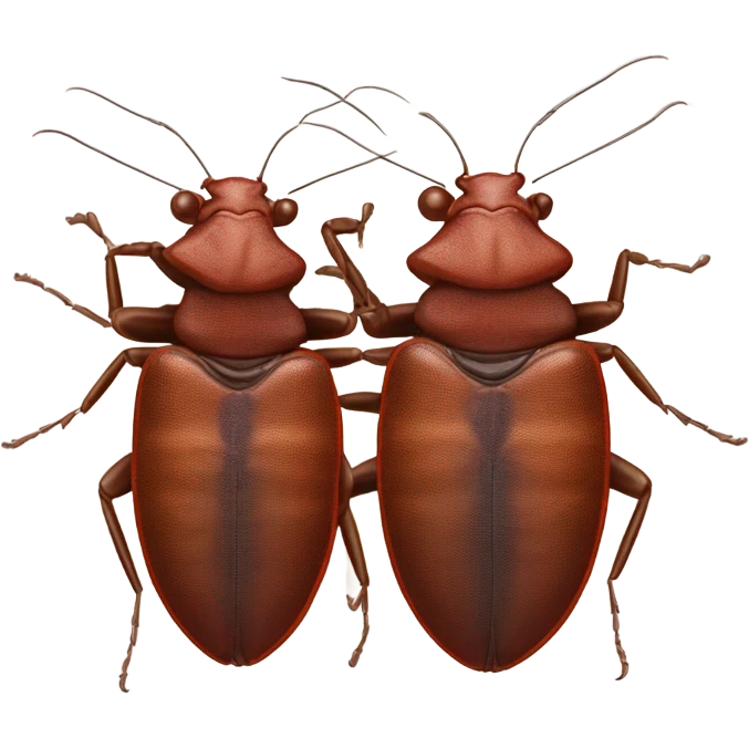 two bed bugs in love emoji