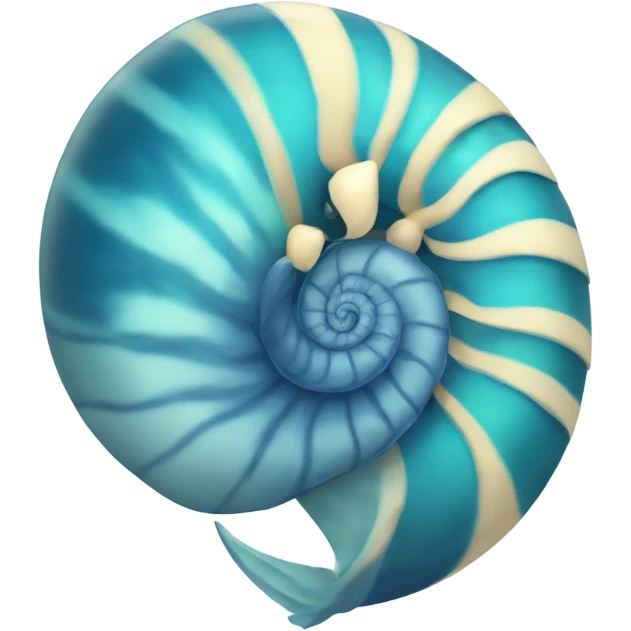 nautilus but blue emoji