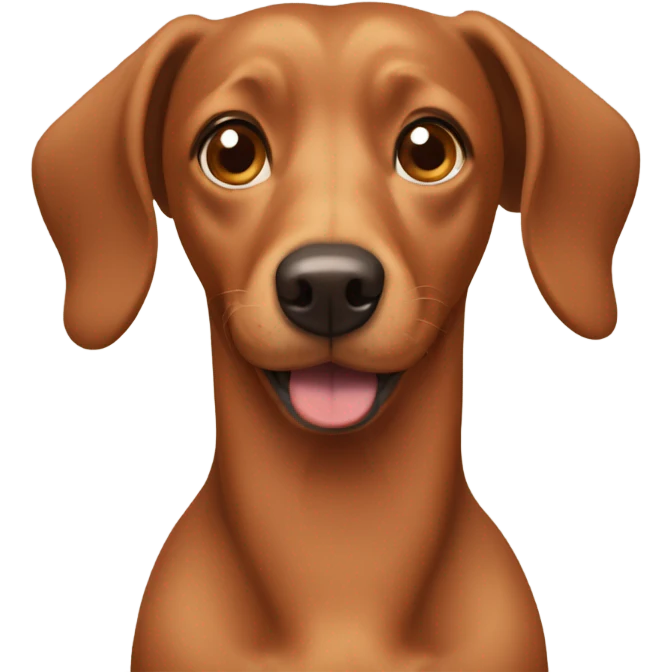 Brown weenie dog named Pheobe  emoji