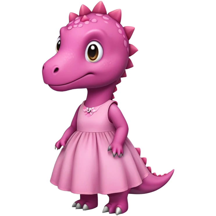 Dinosaur dressed in pink  emoji