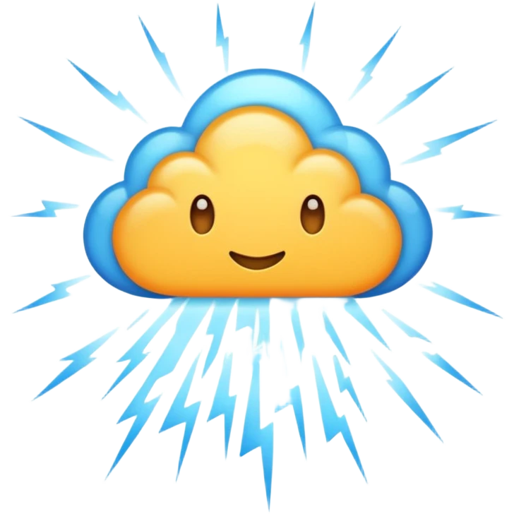 A lot of light blue rays  of storm emoji