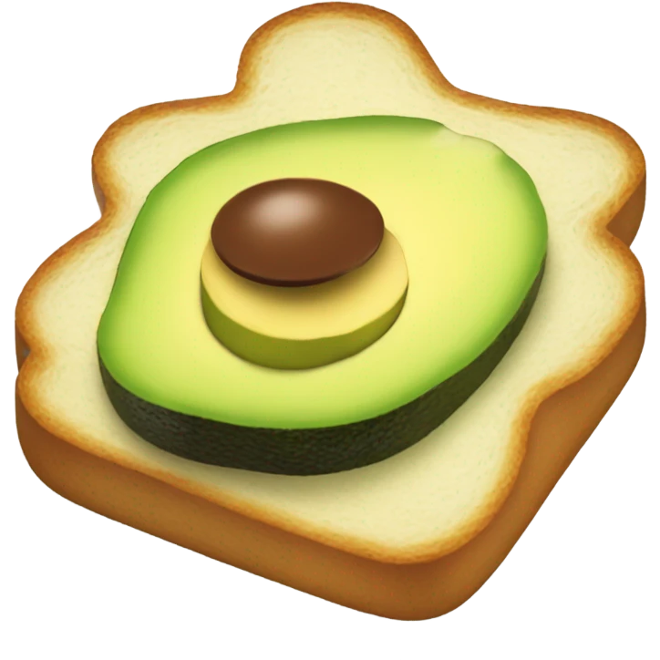Toast with avocado emoji