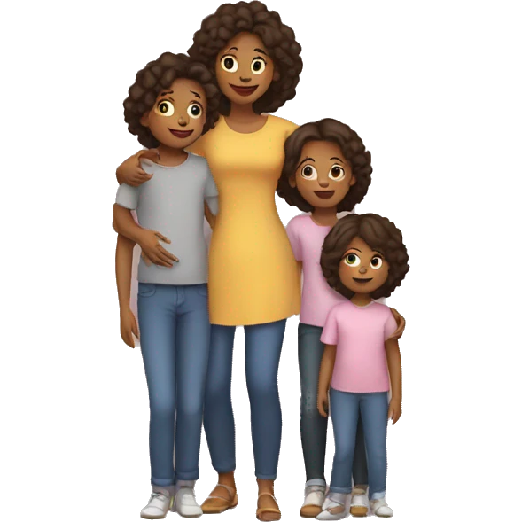 Mother and her children emoji