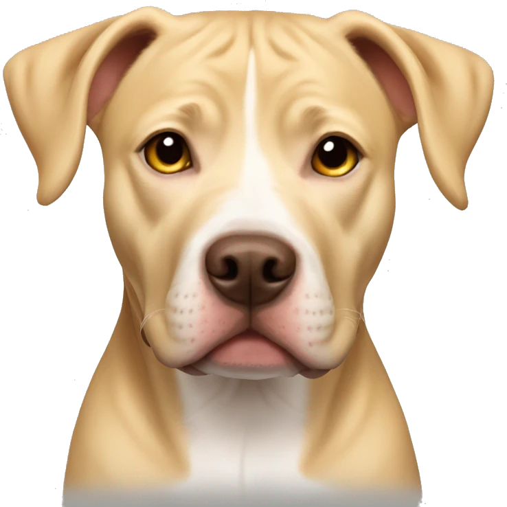 blonde Pitbull lab mix pitbull ears  emoji