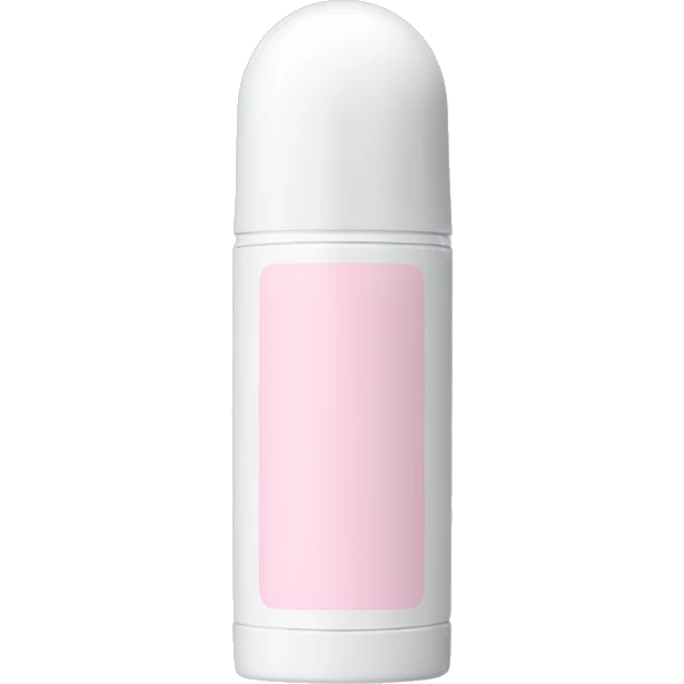 light pink roll-on deodorant with a white cap emoji