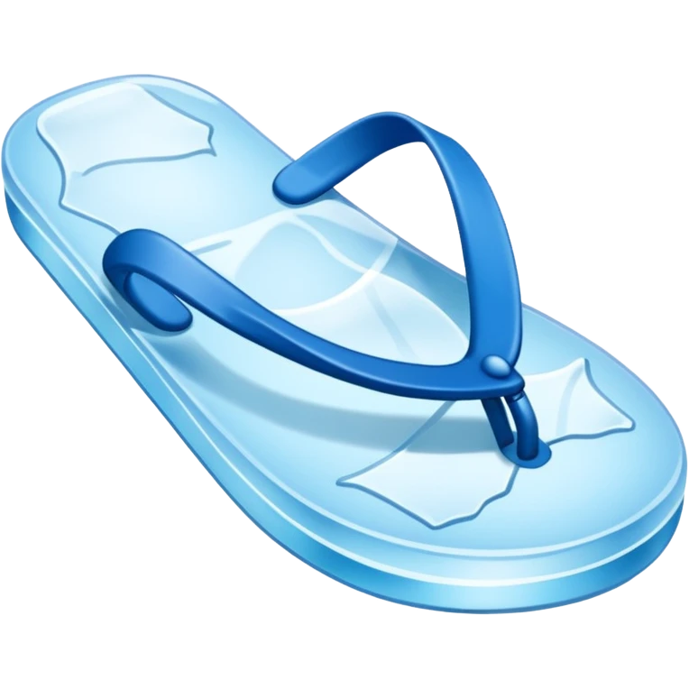 flip flop made of ice emoji
