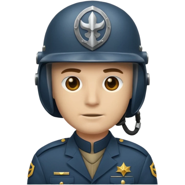 helmet man in unfiorm emoji