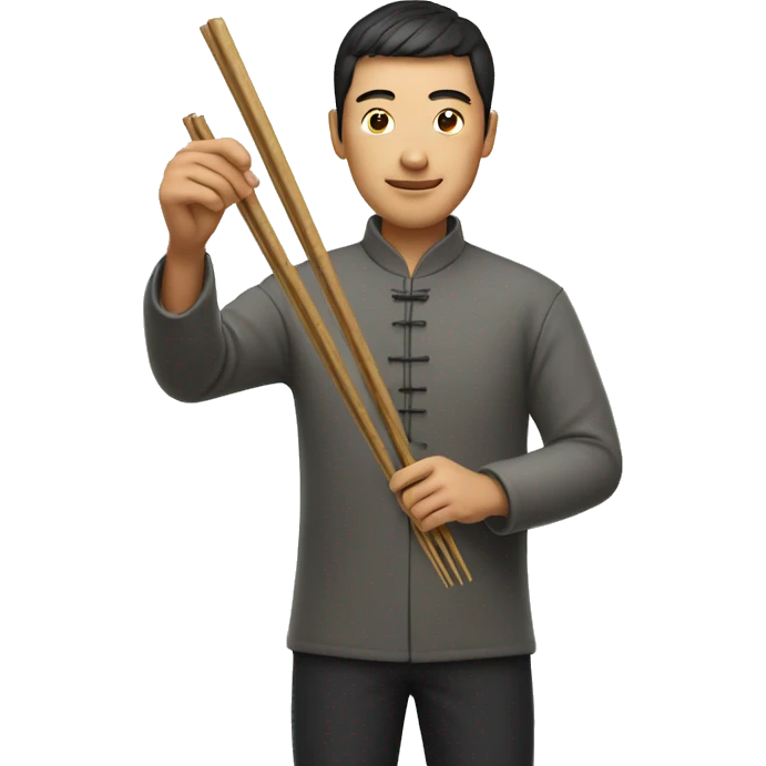 chinese guy holding chopsticks emoji