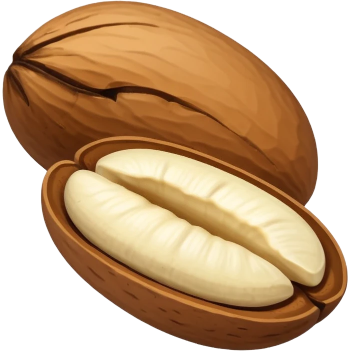 two brazil nut seeds without peel emoji
