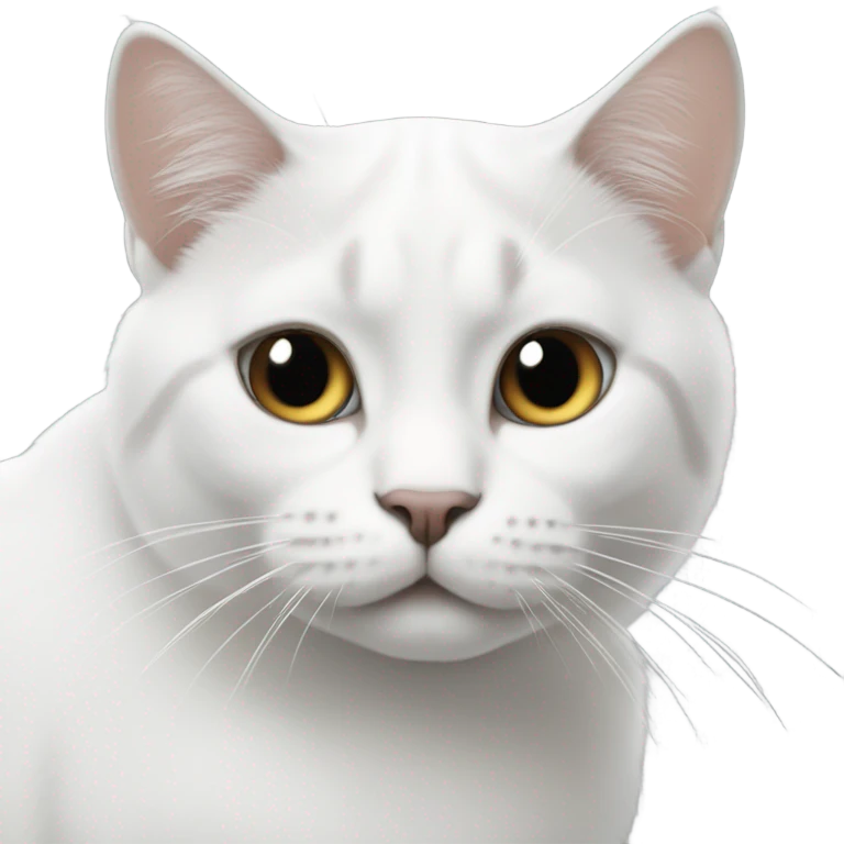 Gato blanco con negro emoji