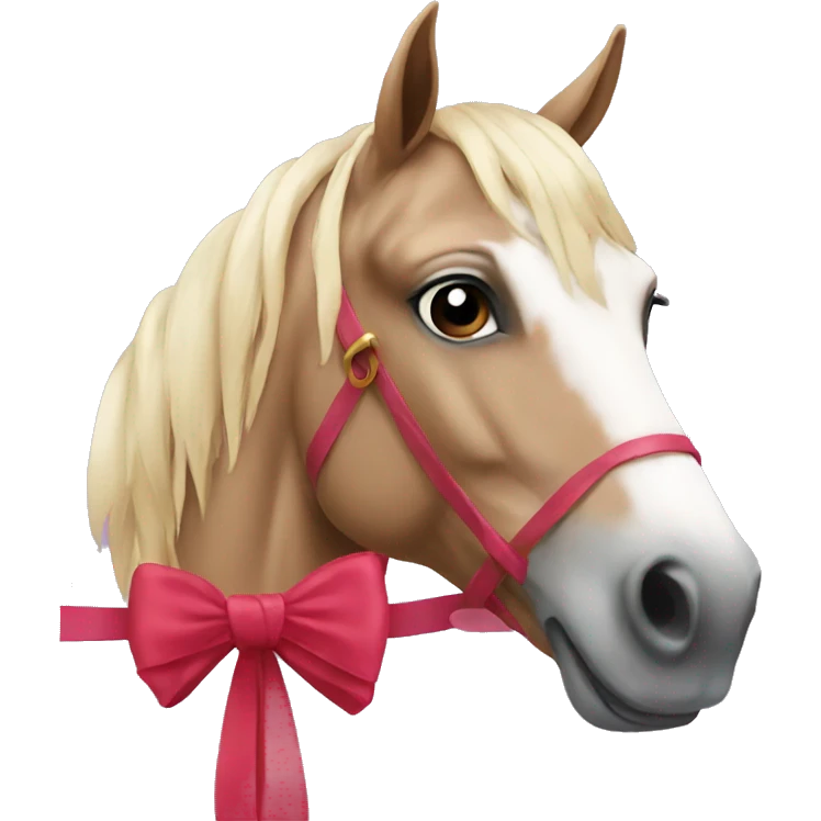Horse with bow emoji