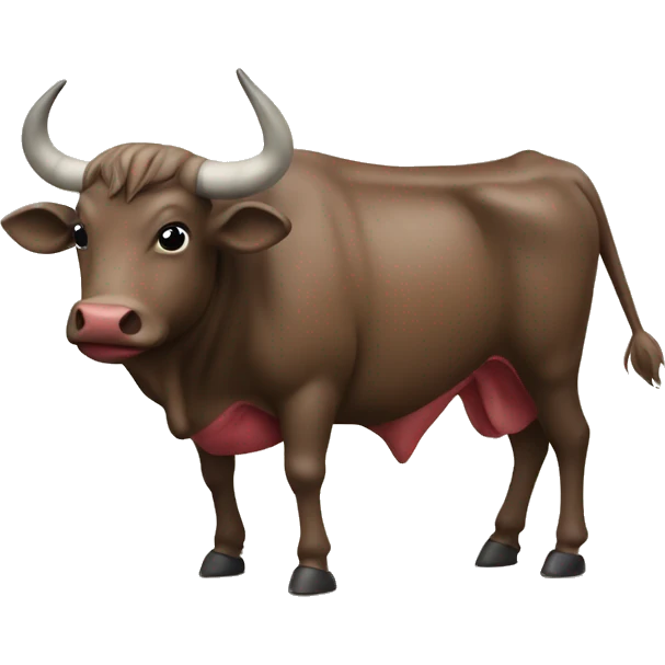 Toro en el suelo emoji