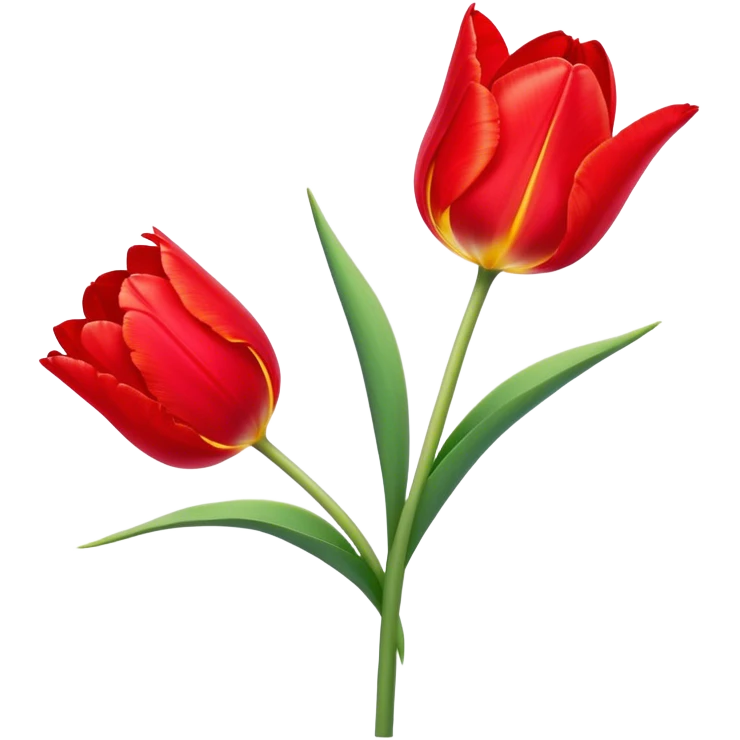 ​Cinematic Realistic Tulip, depicted as a single, exquisitely detailed bloom with vibrant red petals and a delicate stem, softly illuminated by natural light that highlights its graceful beauty and elegant form, emoji