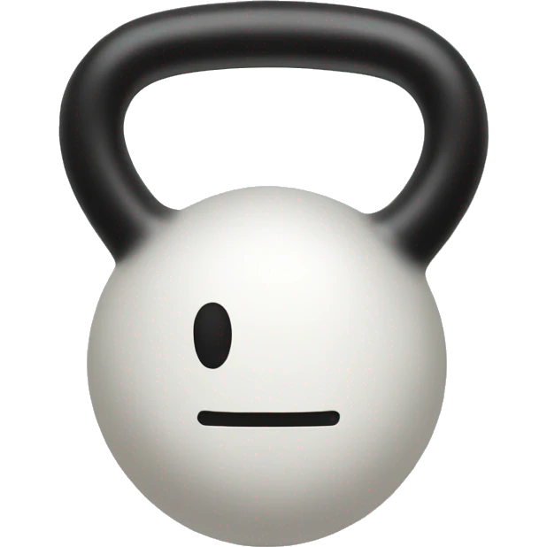 kettlebel with a white circle in the middle emoji