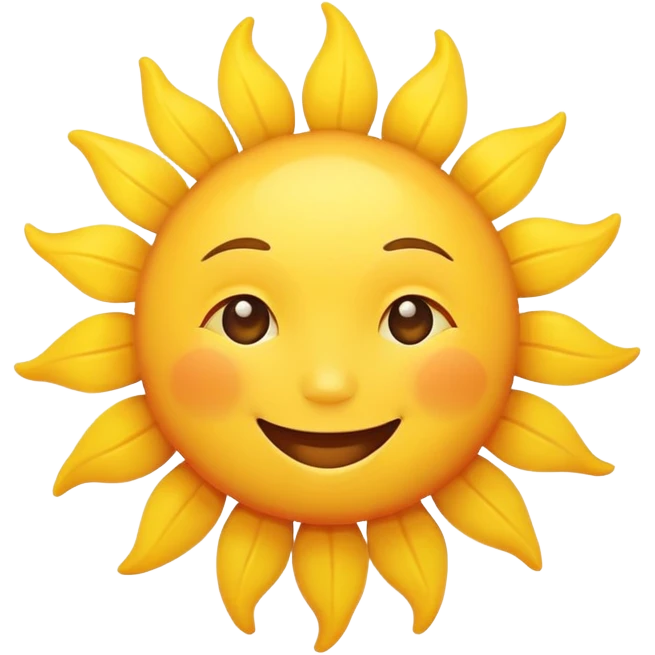 A cute Sun  emoji