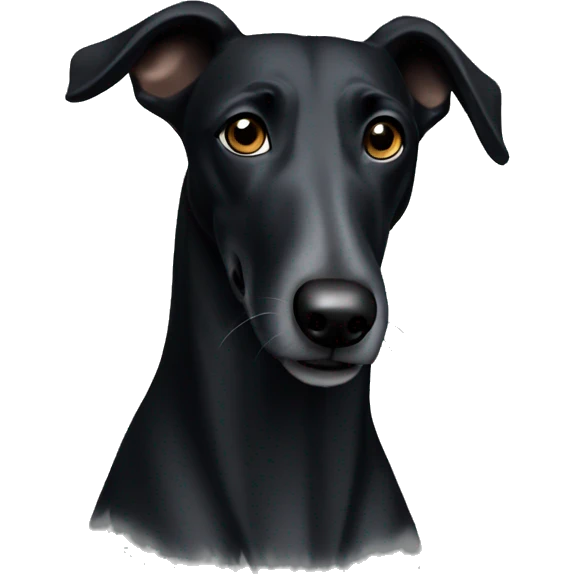 a black lurcher  emoji