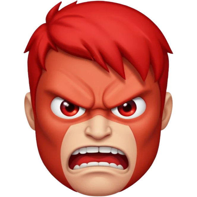 Angry red Trump emoji