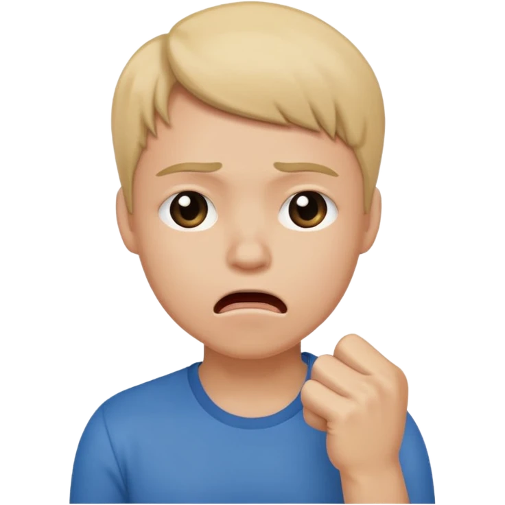 Sob emoji holding fist over mouth emoji