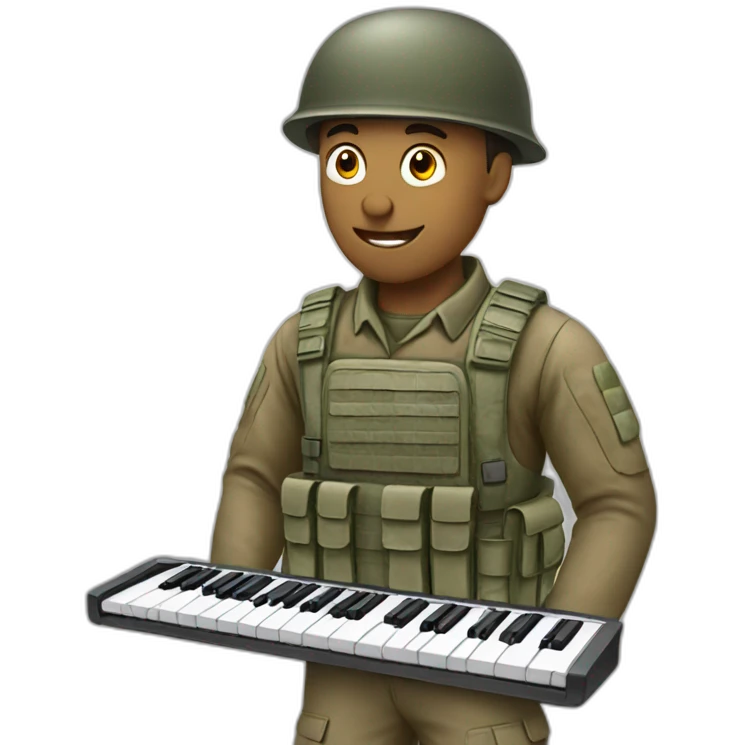 soldier with keyboard emoji