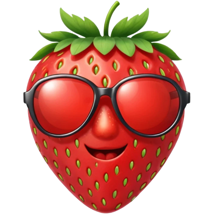 Strawberry with Shades  emoji