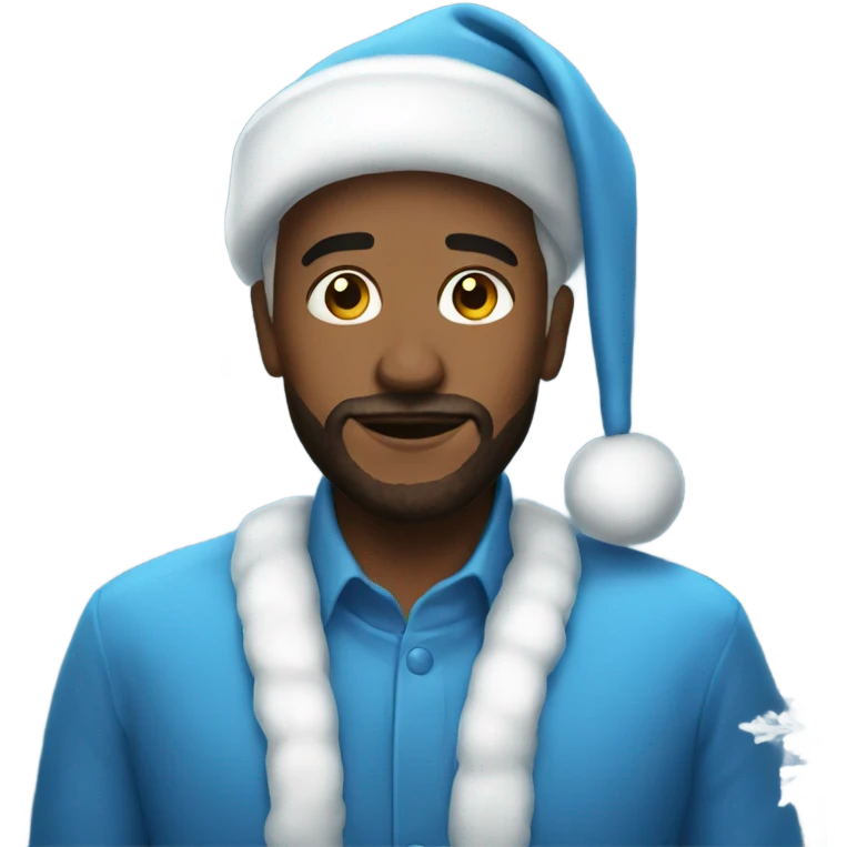 Blue Christmas emoji