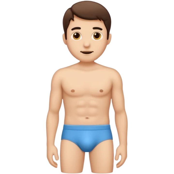 Create a man with only an underwear and no clothes emoji