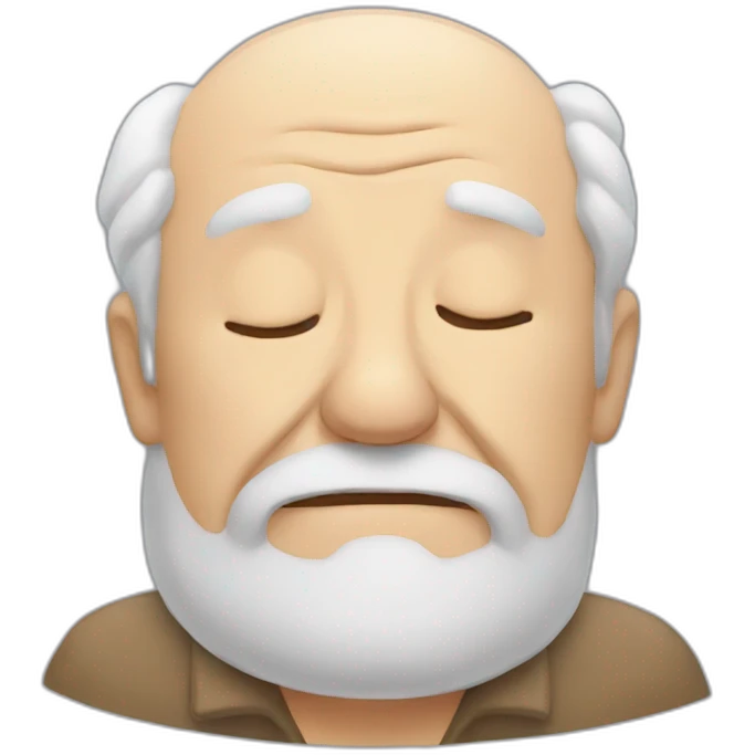 sleeping old man emoji
