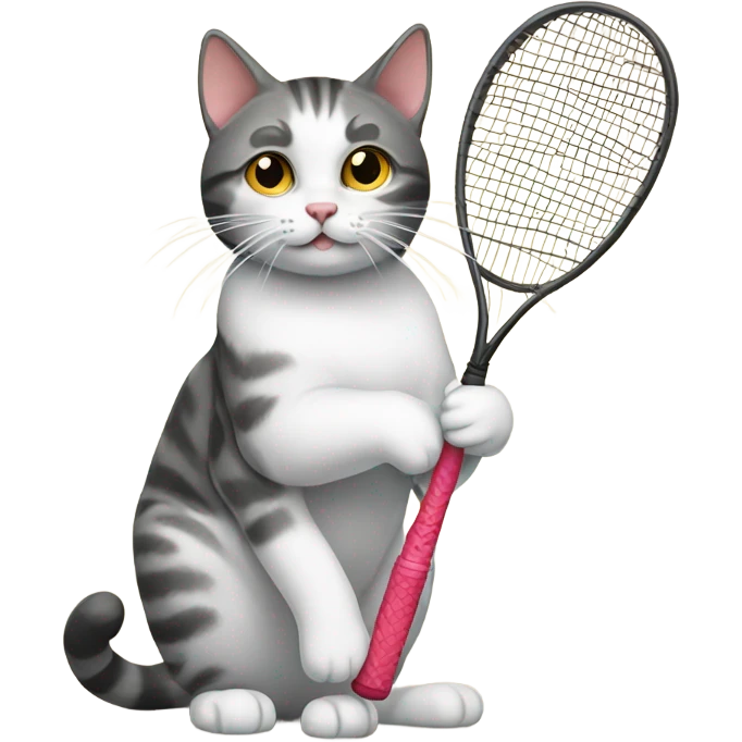 Cat with badminton racket emoji