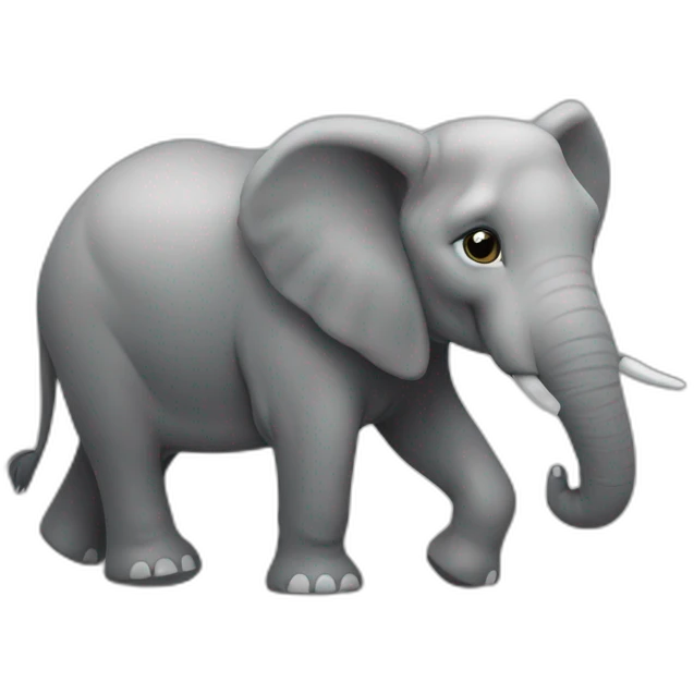 Un chat sur éléphant emoji