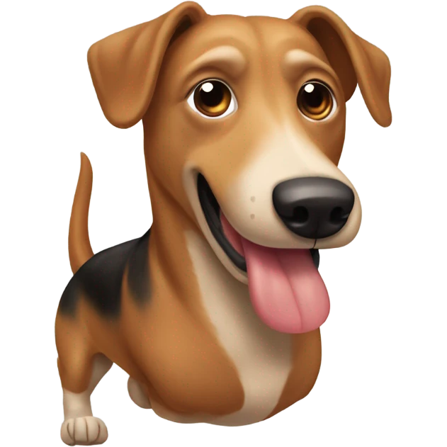 Perro salchicha haciendo pis emoji