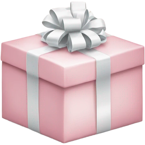Light pink Christmas gifts under a white Christmas tree  emoji