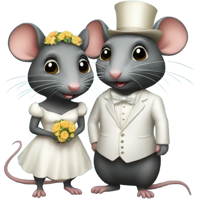 Rats married emoji