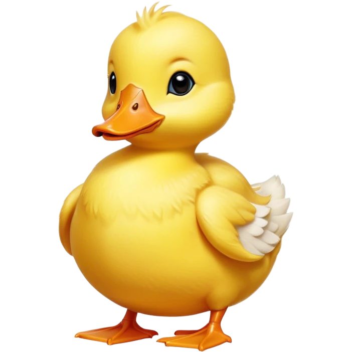 Cinematic Noble Yellow Baby Duck Portrait Emoji, Poised and regal, with a tiny, delicate build and a vibrant, well-groomed bright yellow downy coat, deep-set soulful bright eyes, Simplified yet sharp and sophisticated features, highly detailed, glowing with a soft, dignified glow, high shine, intelligent and charming, stylized with an air of youthful elegance, focused and attentive, soft glowing outline, capturing the essence of a watchful and confident little duckling, so majestic it feels as though it could peep out of the screen with effortless authority! emoji
