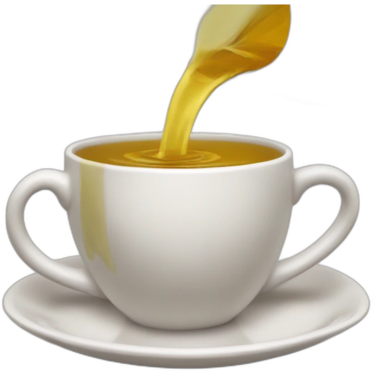 Pouring tea from teapot into a tea cup emoji