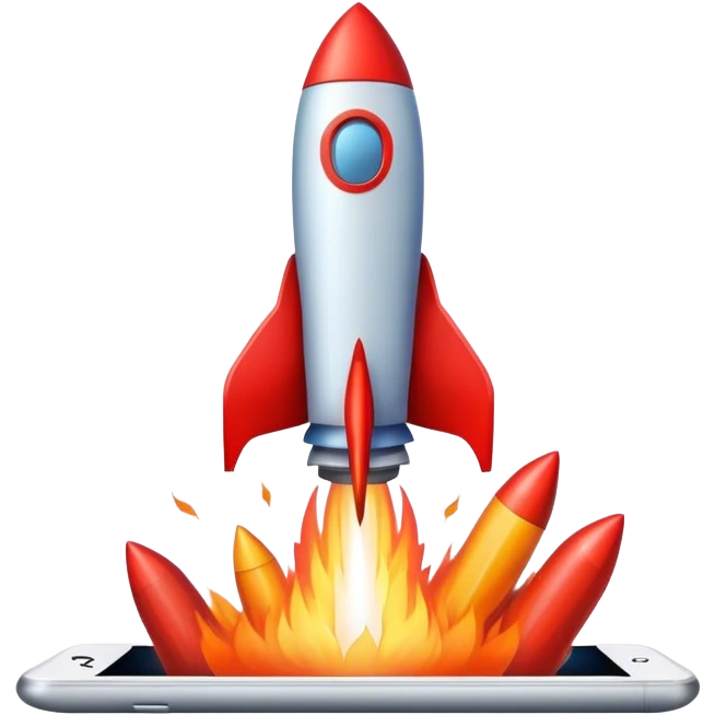 performance chart with rocket emoji