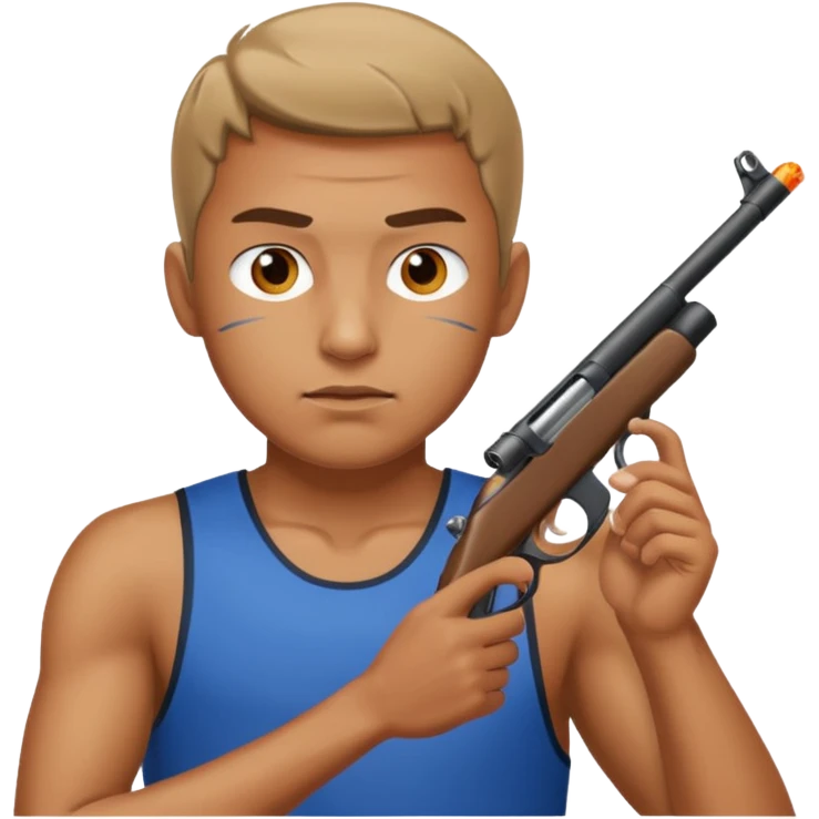 a guy shooting in Olympic  emoji