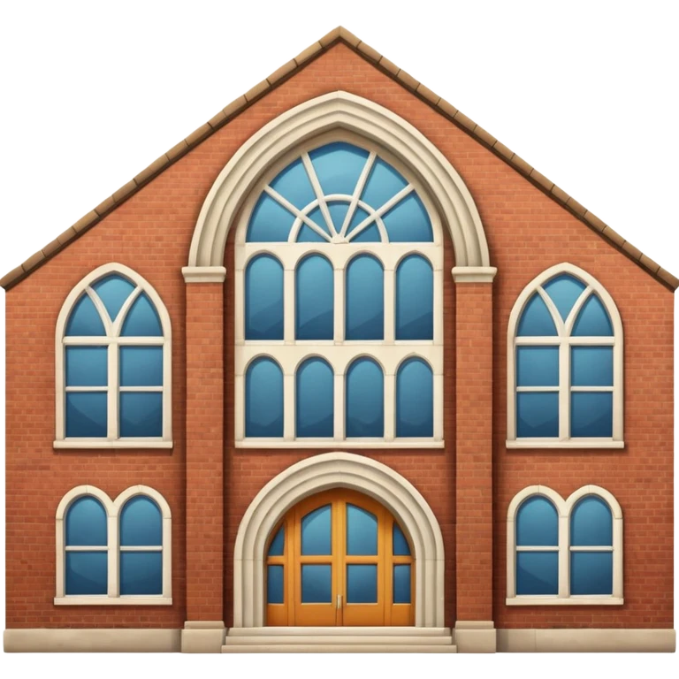 a full view of school building  emoji