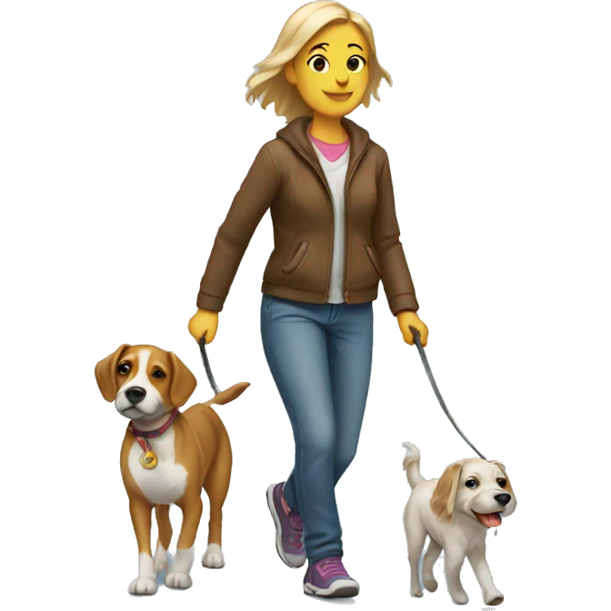 Walking a dog emoji