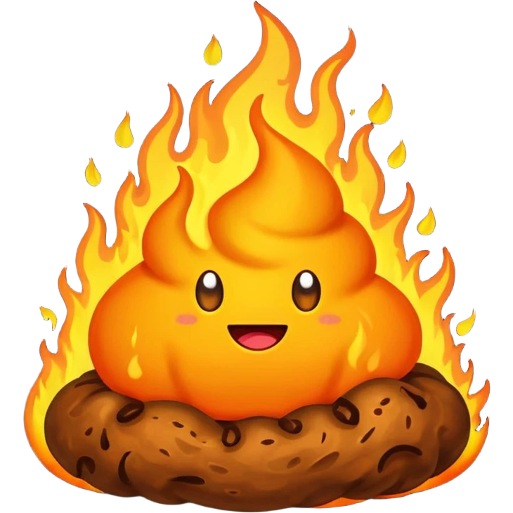 Flaming poop  emoji