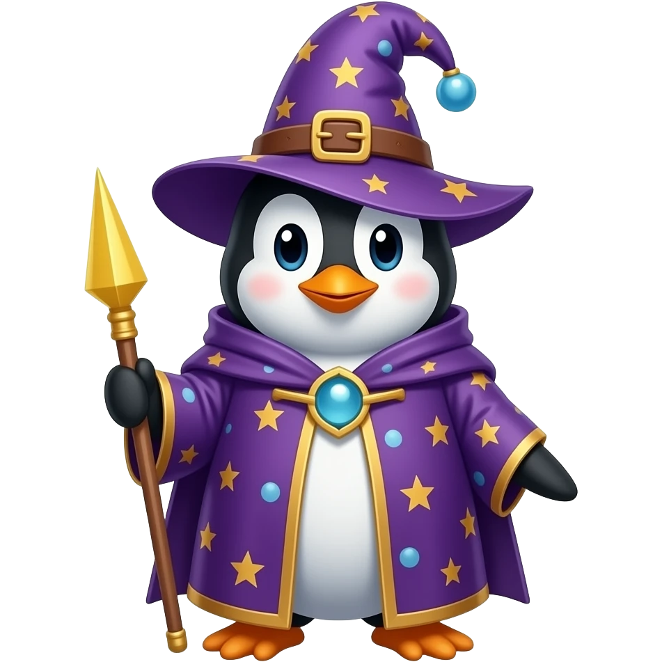 Penguin Wizard emoji