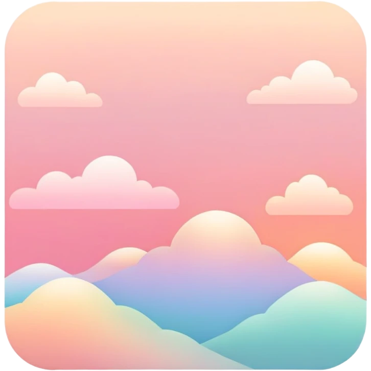Divine ethereal Romantic warm-colored pastel lush gradients aesthetic emoji