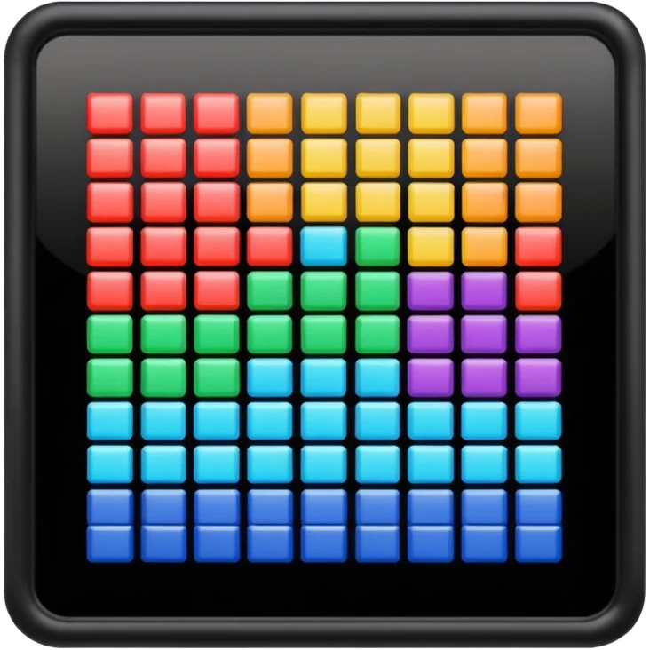 Generate 8 unique emoji-style icons representing chemical element tiles, atomic symbols, colorful science grid blocks, and laboratory chemistry themes. emoji