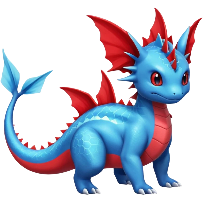 Salandit-Vaporeon-Salamence-hybrid-fusion (full body) emoji